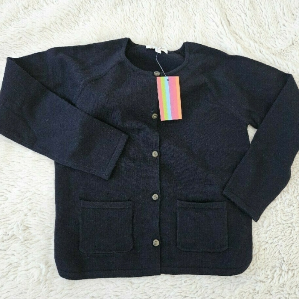 *NWT* Giggle 100% gray wool cardigan in size 6x